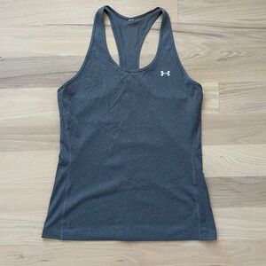 Under Armour Women's Gray HeatGear Racer Tank Top